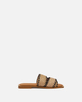 MULES LEILA/RAF NATUREL NOIR - minelli.fr